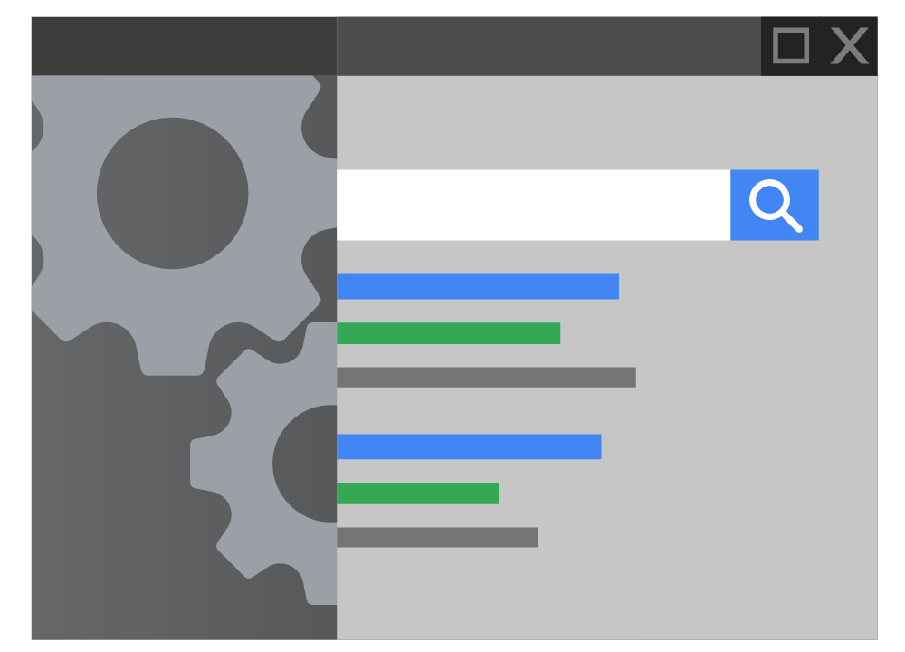 Web Browser, Search Engine Page, Gear Cogwheel.png